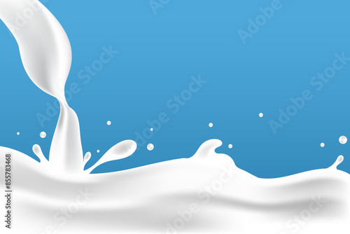 milky waves background. additional elements of milk design