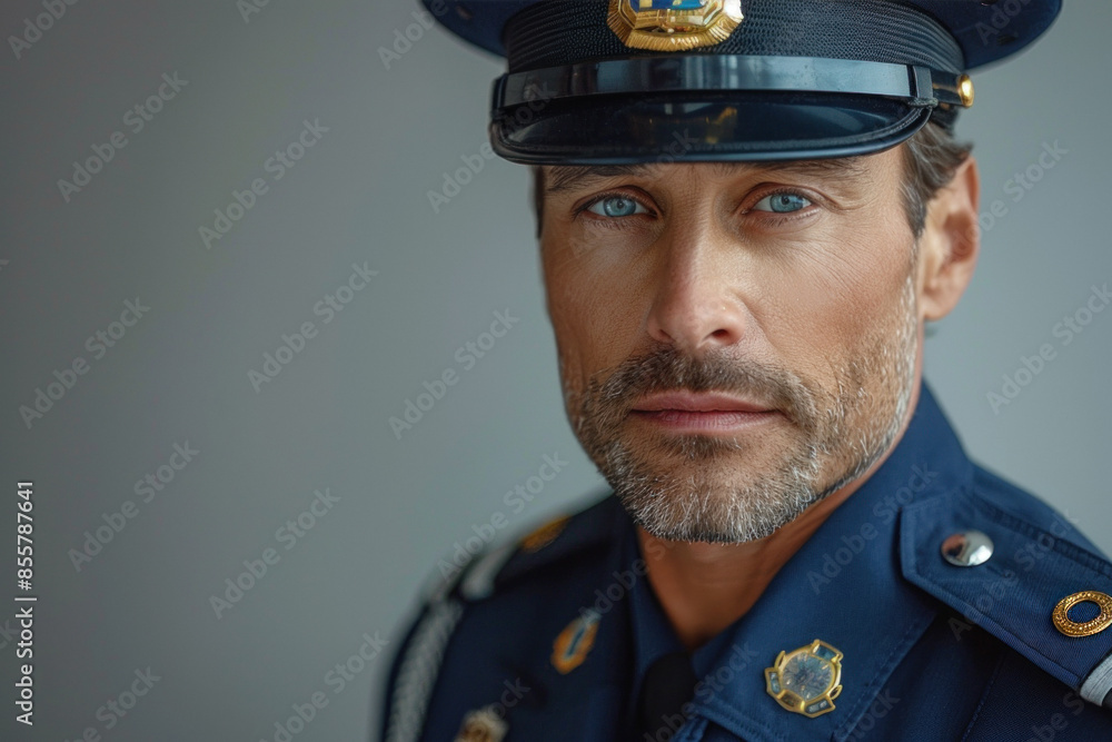 Portrait of confident policeman looking at camera Portrait of confident policeman looking at camera