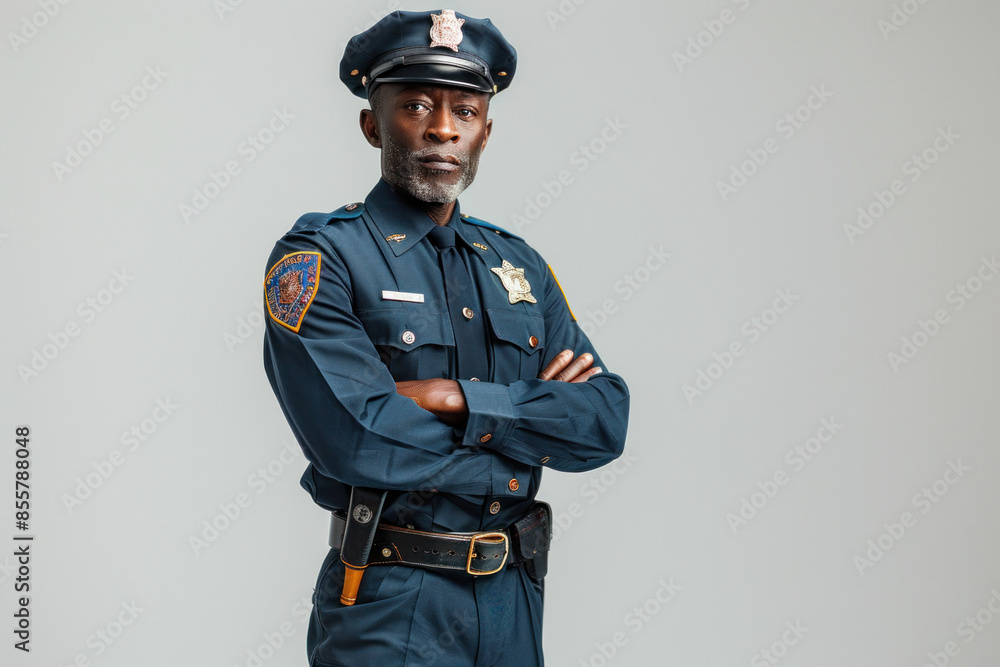 Portrait of male police officer in uniform looking confident Portrait of male police officer in uniform looking confident