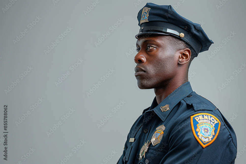 Portrait of male police officer in uniform looking confident Portrait of male police officer in uniform looking confident