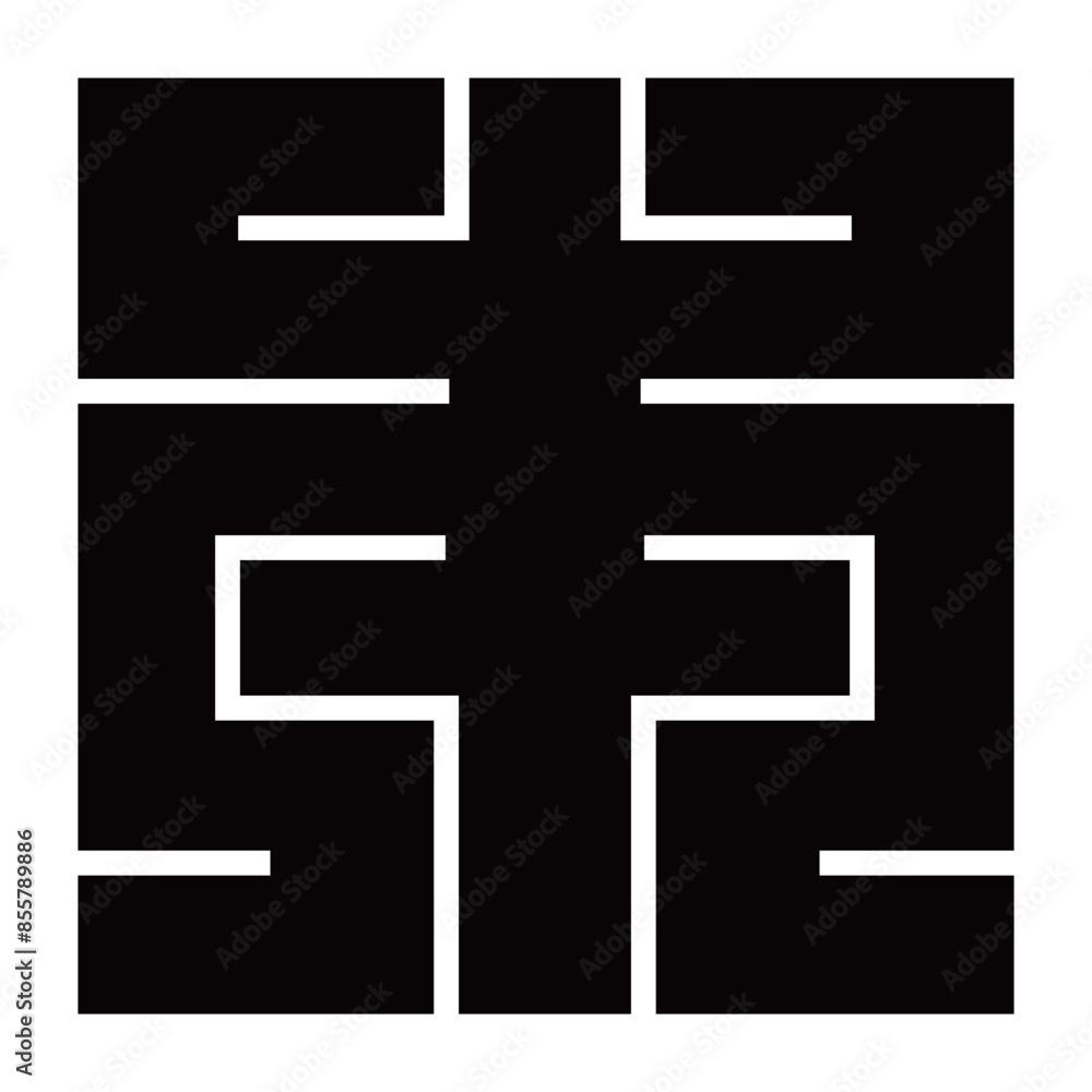 Fototapeta premium 家紋です。角字という種類です。本の形です。