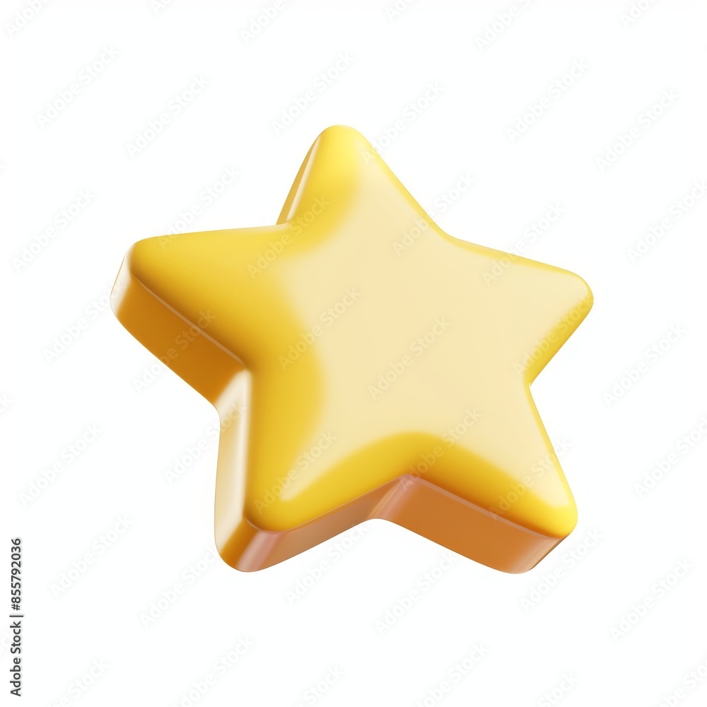 Realistic modern yellow eight-point star 3D, glossy badge, label with best award, volume icon with golden rating star Realistic modern yellow eight-point star 3D, glossy badge, label with best award, volume icon with golden rating star