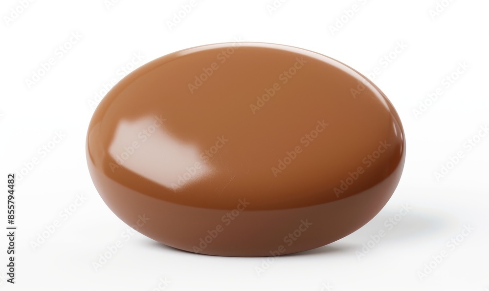 3D modern illustration of an angular brown stone platform