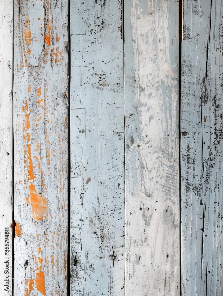 Weathered gray wooden planks with peeling paint, rustic texture. Weathered gray wooden planks with peeling paint, rustic texture.