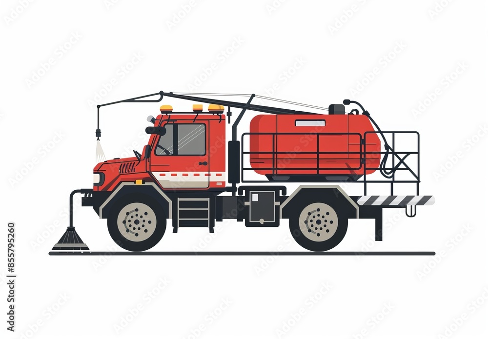 Fototapeta premium Irrigation or fertilizer spreading machines for farms