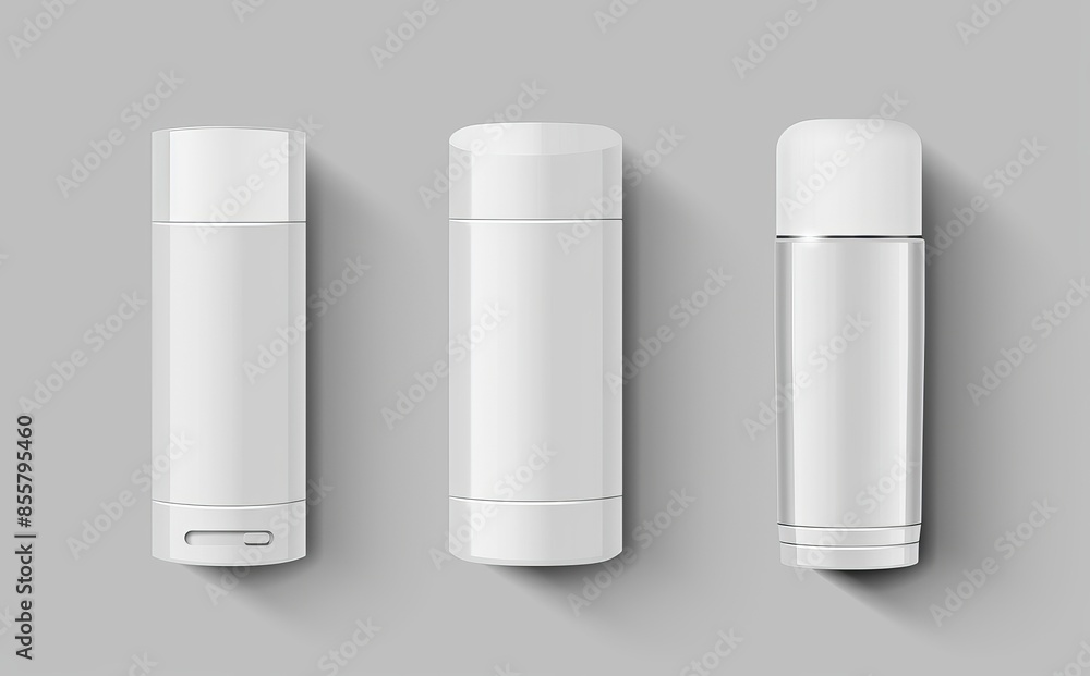 Isolated mockups of deodorant bottles. Isolated mockups of deodorant bottles.