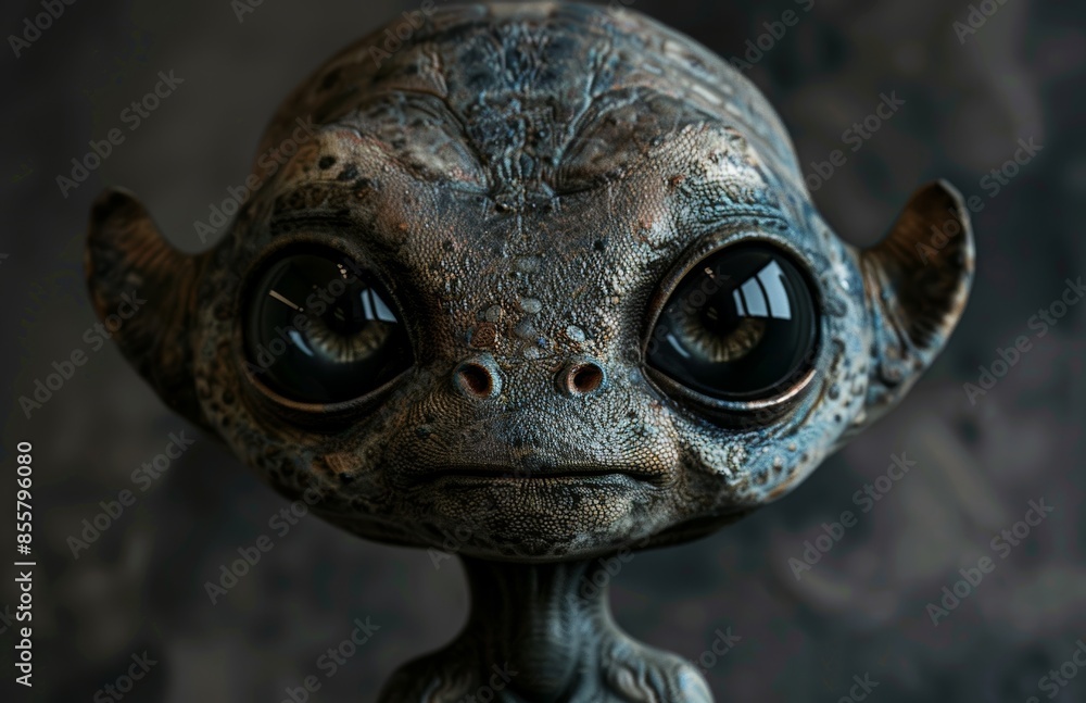 Character portrait head shot of an intelligent alien. Character portrait head shot of an intelligent alien.