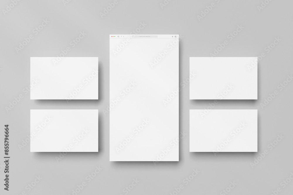 White blank website browser mockup for web layouts White blank website browser mockup for web layouts