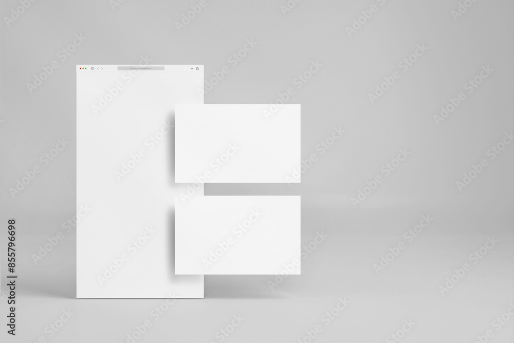 White blank website browser mockup for web layouts White blank website browser mockup for web layouts