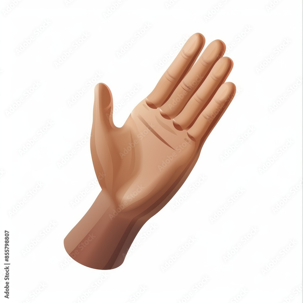 Applause and prayer hand gestures on a white background in 3D Applause and prayer hand gestures on a white background in 3D