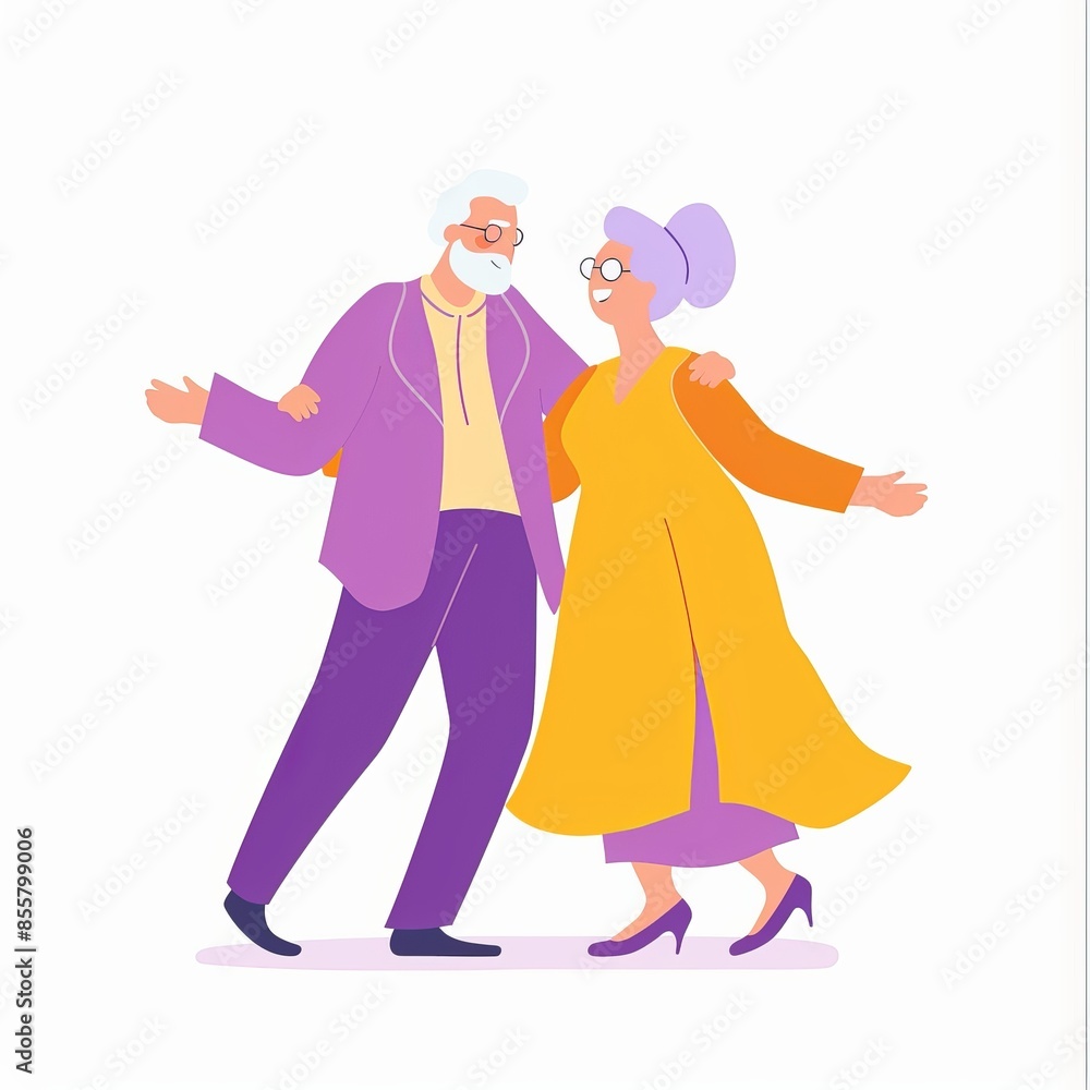 Older couple dancing, modern happy couple performing waltz and tango dances, classic disco image Older couple dancing, modern happy couple performing waltz and tango dances, classic disco image