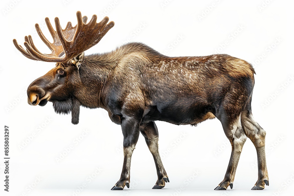 Obraz premium Moose on white background