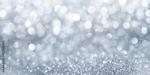 Silver Glitter Bokeh Background