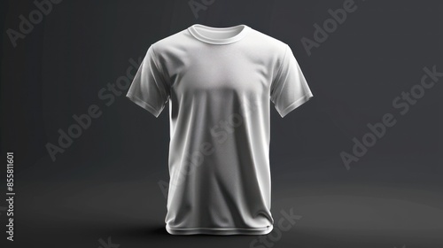 A white t-shirt for mockup on a black background