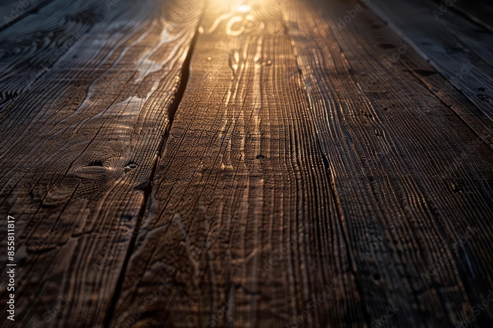 Rustic wooden floor with warm light shining from above. Rustic wooden floor with warm light shining from above.