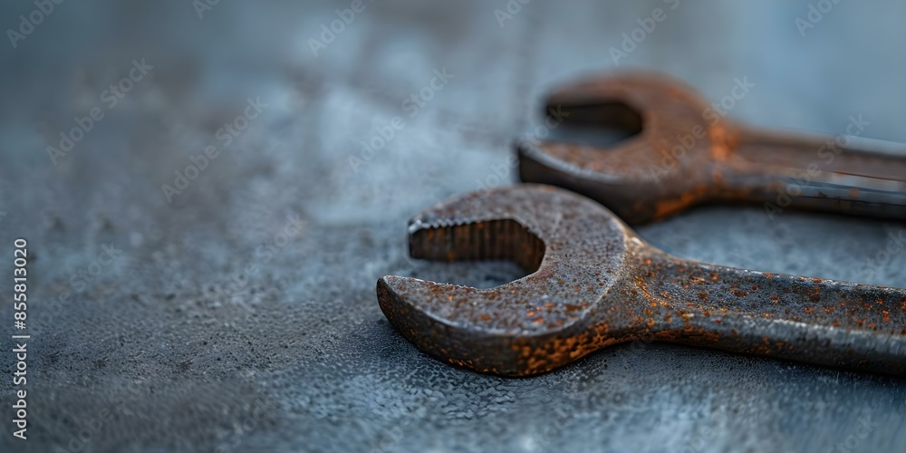 Symbolizing old tools or a DIY project Image of rusty tools on a table. Concept DIY Projects, Rusty Tools, Vintage Tools, Workshop Setup, Antique Hand Tools