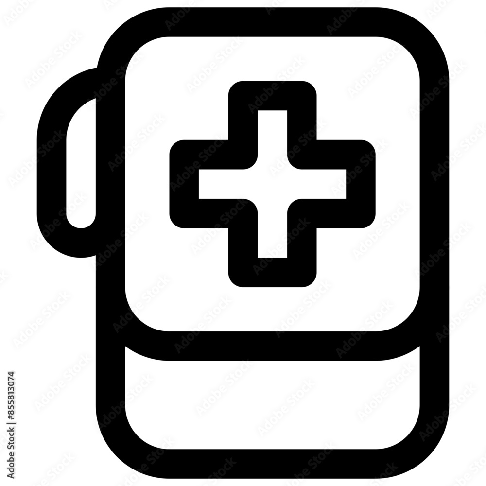 First aid kit. Editable stroke vector icon. First aid kit. Editable stroke vector icon.
