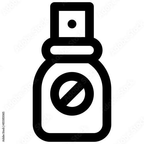 Insect repellent. Editable stroke vector icon.