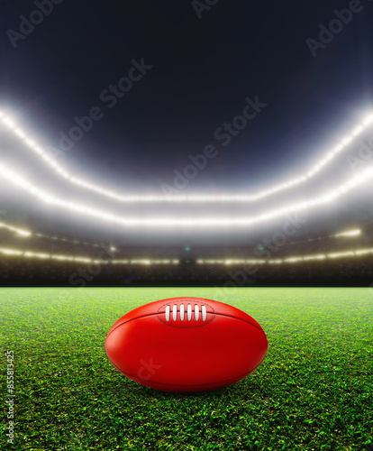 Aussie Rules Floodlit Stadium Night