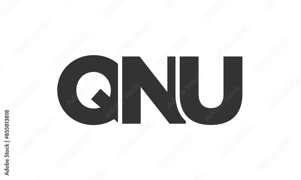 QNU logo design template with strong and modern bold text. Initial based vector logotype featuring simple and minimal typography. Trendy company identity. QNU logo design template with strong and modern bold text. Initial based vector logotype featuring simple and minimal typography. Trendy company identity.