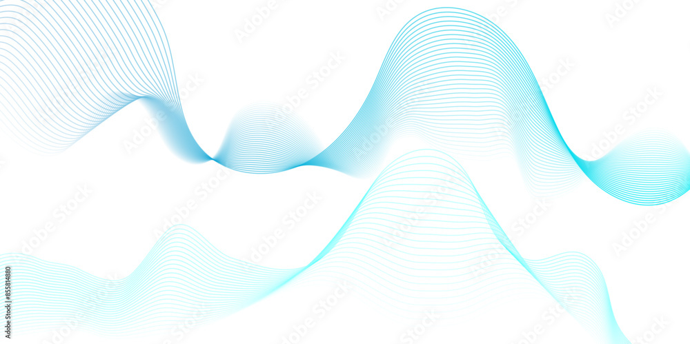 Fototapeta premium Vector minimal technology diagonal dynamic frequency flow futuristic smooth digital line creative wave blend pattern background. abstract swoosh speed wave lines modern stream background.