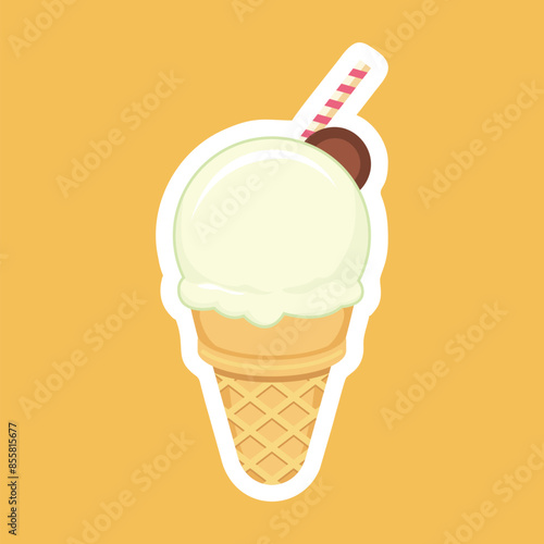 bright color ice cream vector