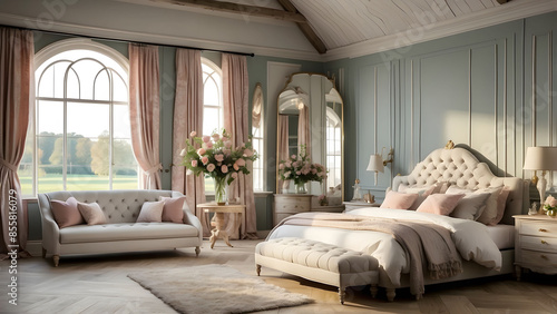 Elegant traditional bedroom with classic design