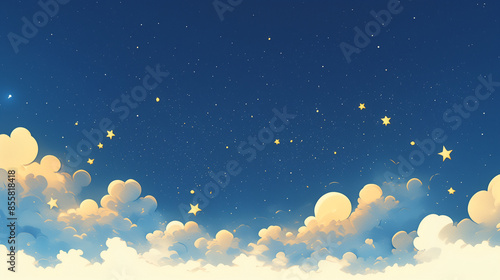cute stars in sky backgroun...
