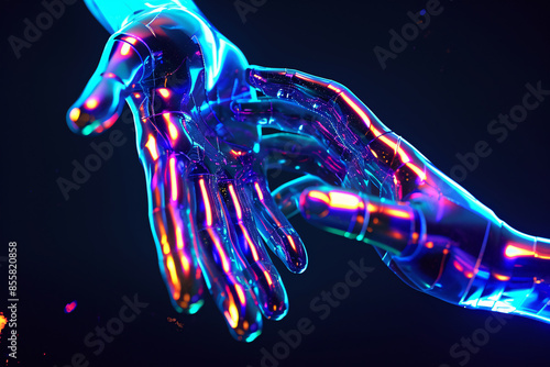a close up of a robot's hands