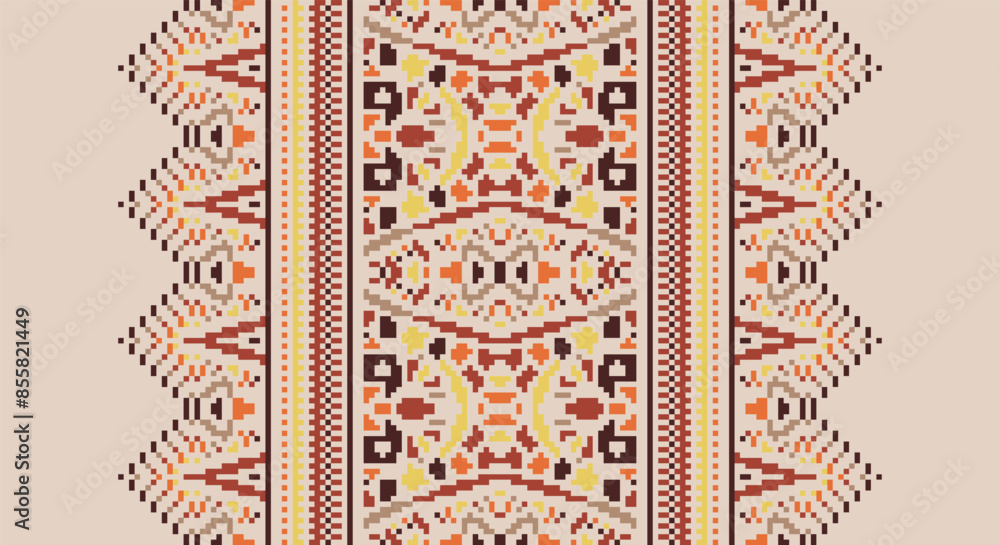 Native American Ethnic style abstract Navajo geometric tribal vector seamless pattern background. Native American Ethnic style abstract Navajo geometric tribal vector seamless pattern background.