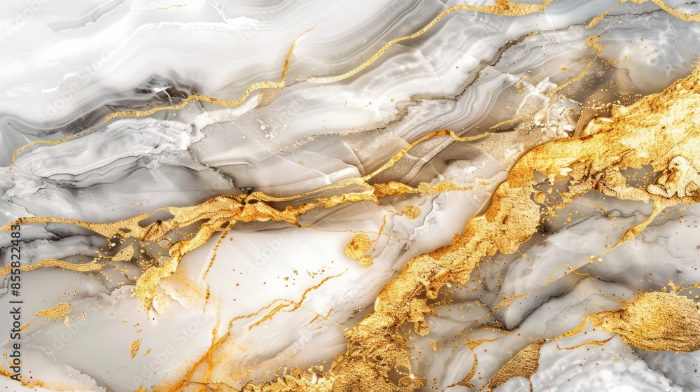 Abstract Golden White Marble Pattern Background Abstract Golden White Marble Pattern Background