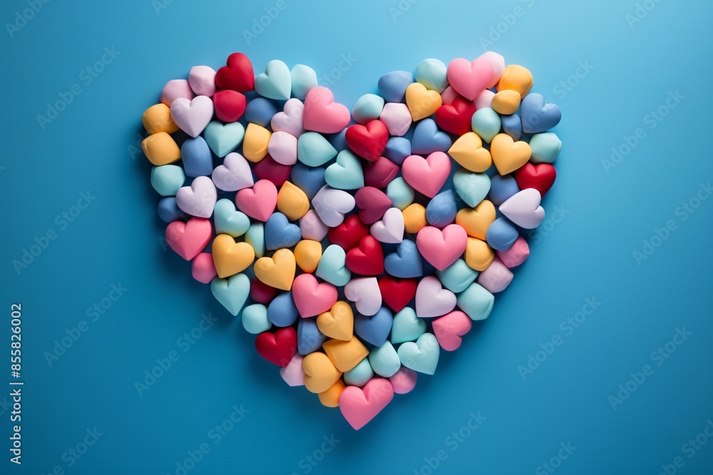 a heart shaped object on a blue background a heart shaped object on a blue background