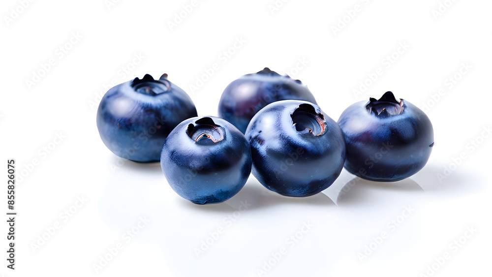 Blueberries on white background with shadow Blueberries on white background with shadow