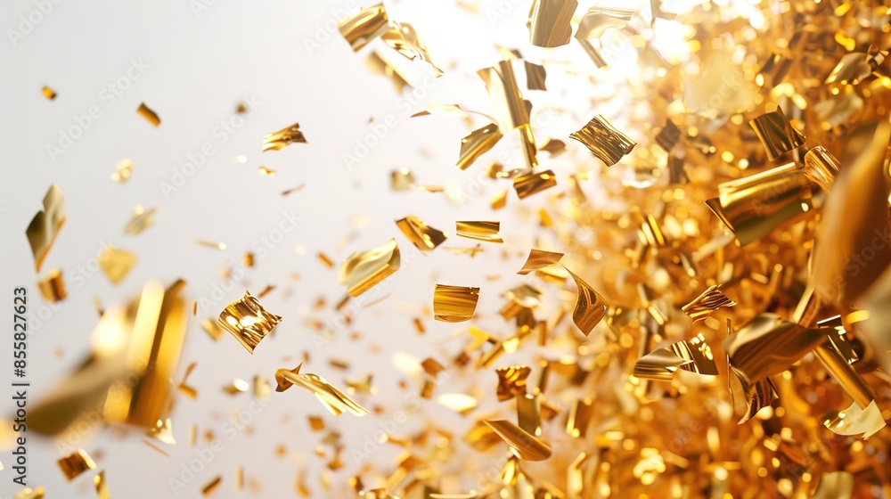 gold metal pieces splatter gold metal pieces splatter