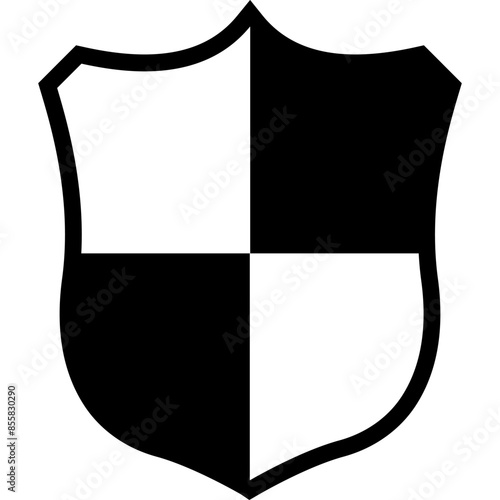 Chield with Two Clolred Icon