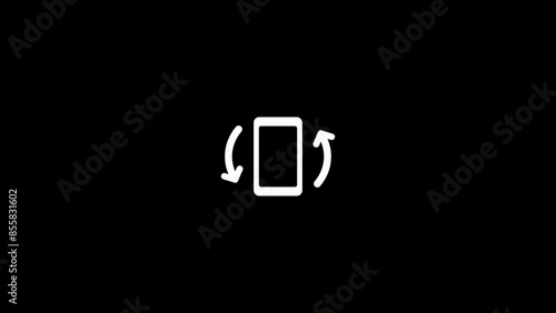 Vászonkép Screen rotation icon, rotate smart phone, device rotation concept illustration background