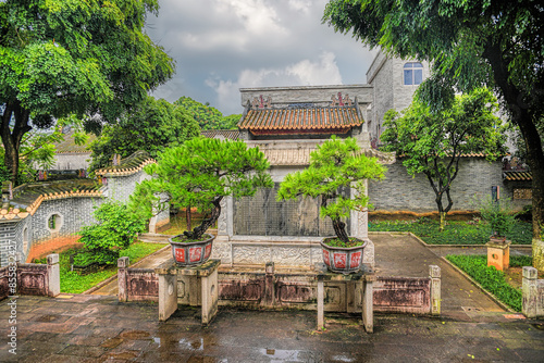 Foshan city, Guangdong, China. Bijiang Jinlou (Gold Building) is a famous ancient building complex,  has a history of several hundred years. It retains Lingnan style characteristics.  photo