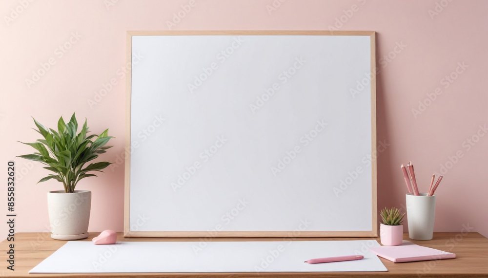 Fototapeta premium Mock Up White Board Background