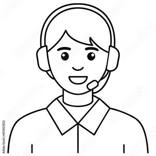 Customer service vector art illustration