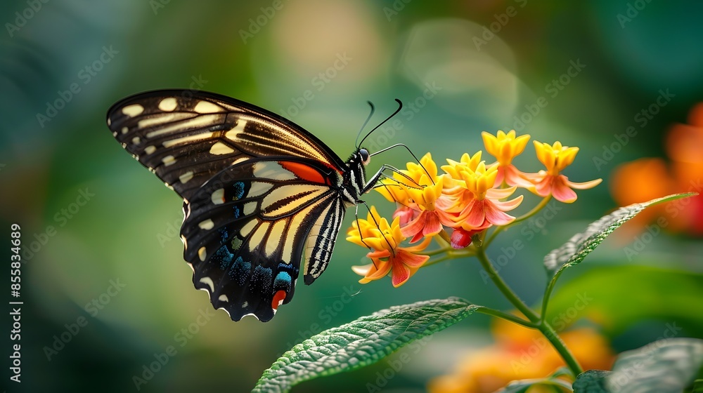 Close up of Butterfly Proboscis Feeding on Flower Nectar Delicate Interaction Close up of Butterfly Proboscis Feeding on Flower Nectar Delicate Interaction