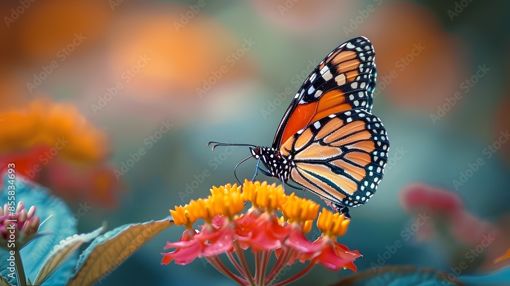 Delicate Proboscis Sipping Nectar Captivating Close up of Butterfly Feeding on Flower Delicate Proboscis Sipping Nectar Captivating Close up of Butterfly Feeding on Flower