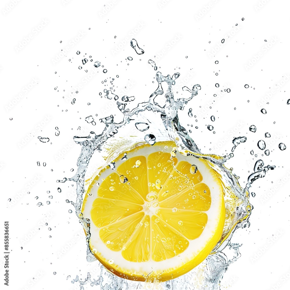 lemon water splashing illustration lemon water splashing illustration