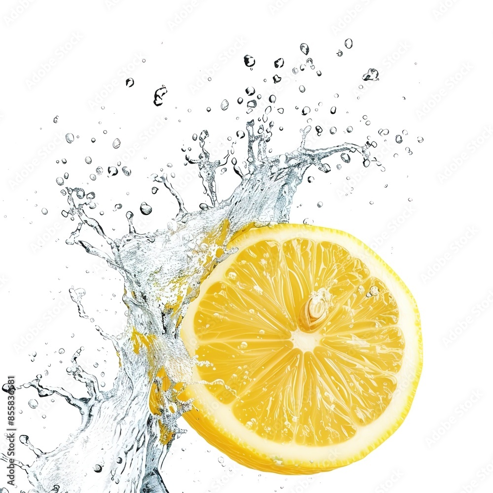 lemon water splashing illustration lemon water splashing illustration