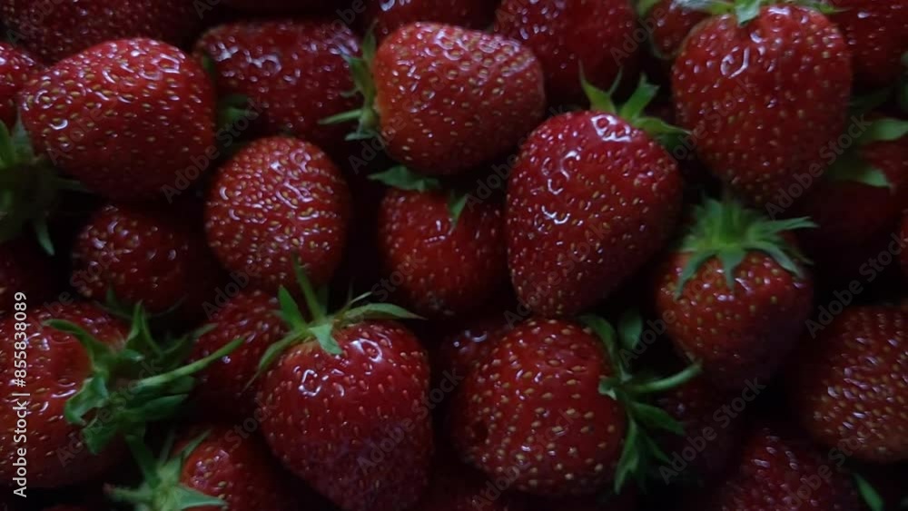 Red ripe strawberries background. Close up, top view. Red ripe strawberries background. Close up, top view.