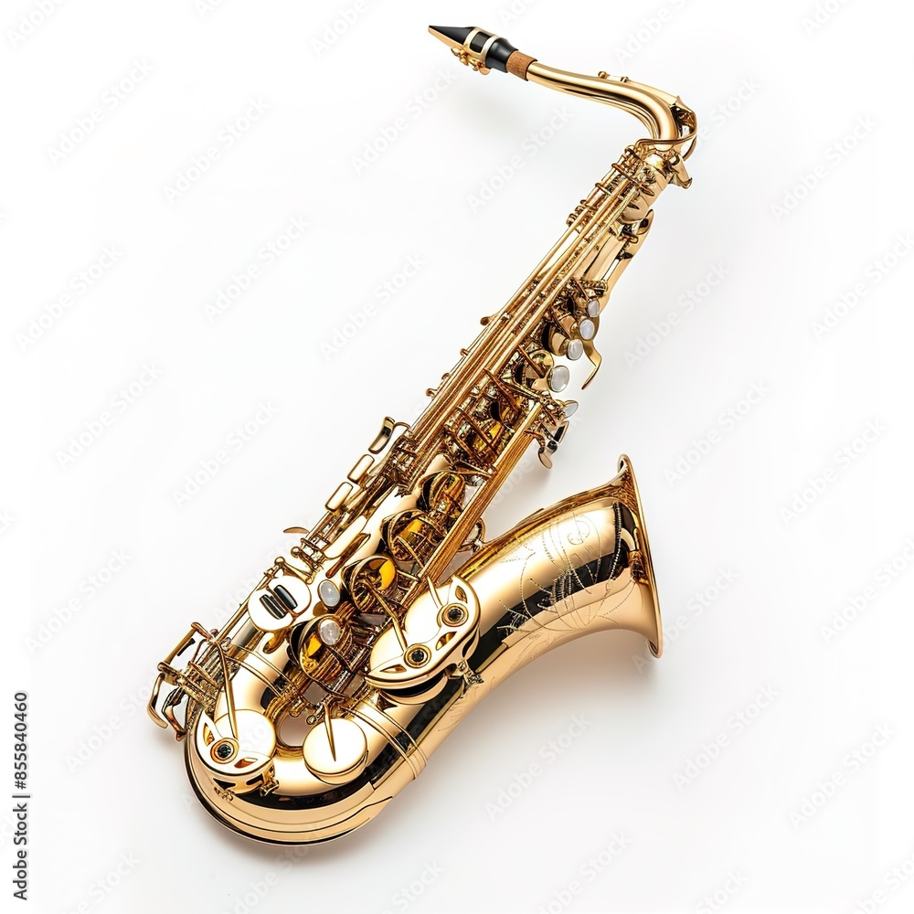 Fototapeta premium saxophone in white background
