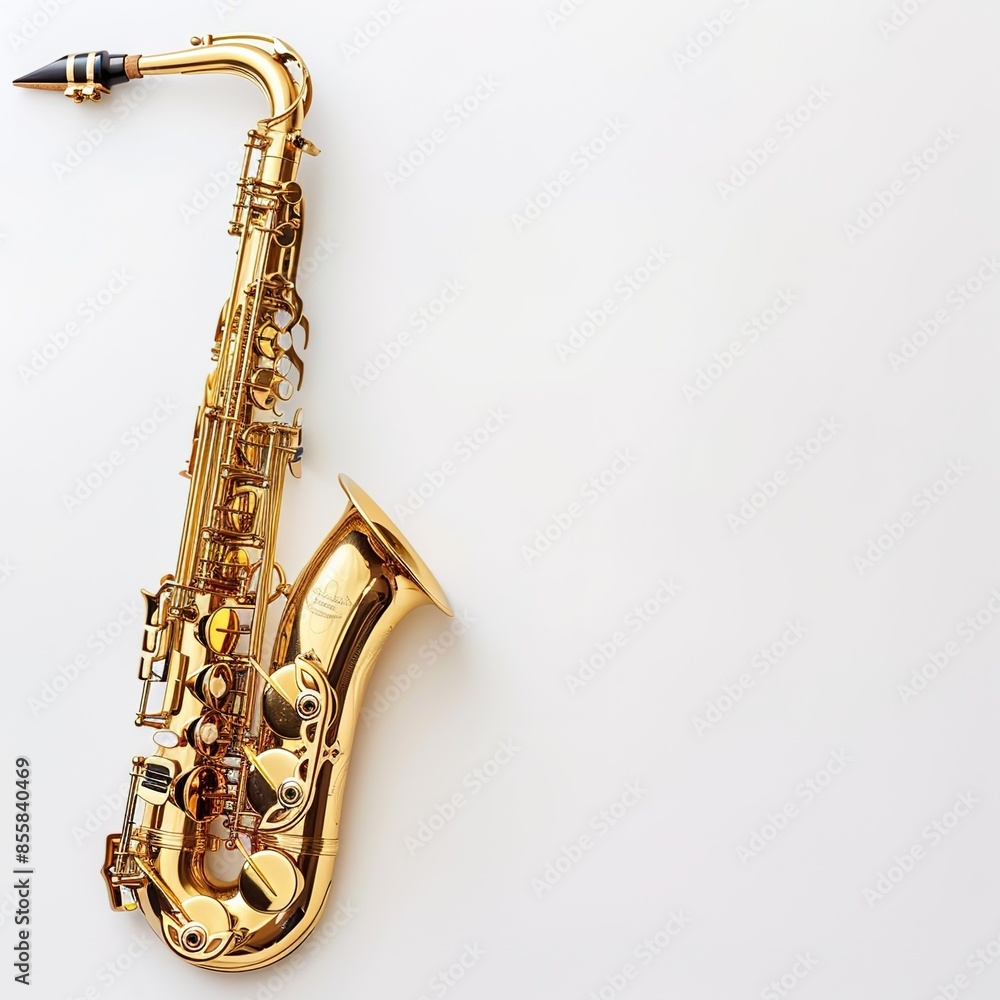 Fototapeta premium saxophone in white background