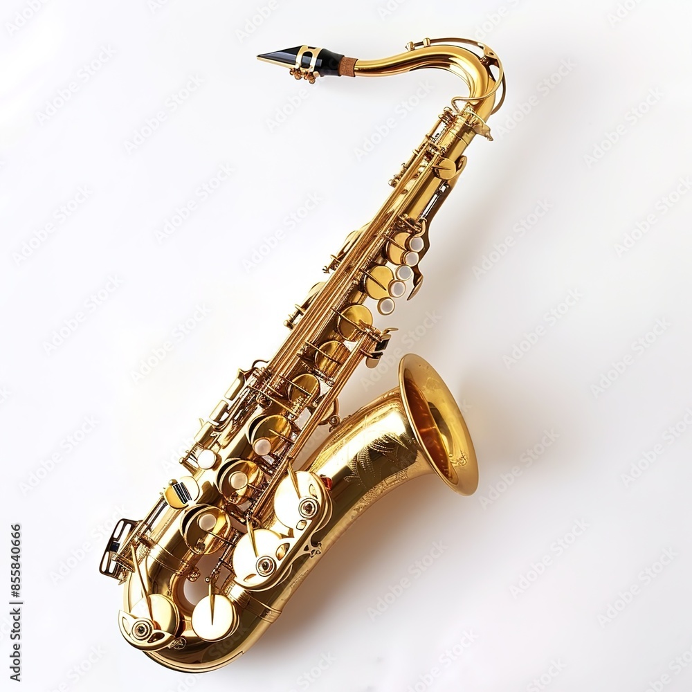 Fototapeta premium saxophone in white background