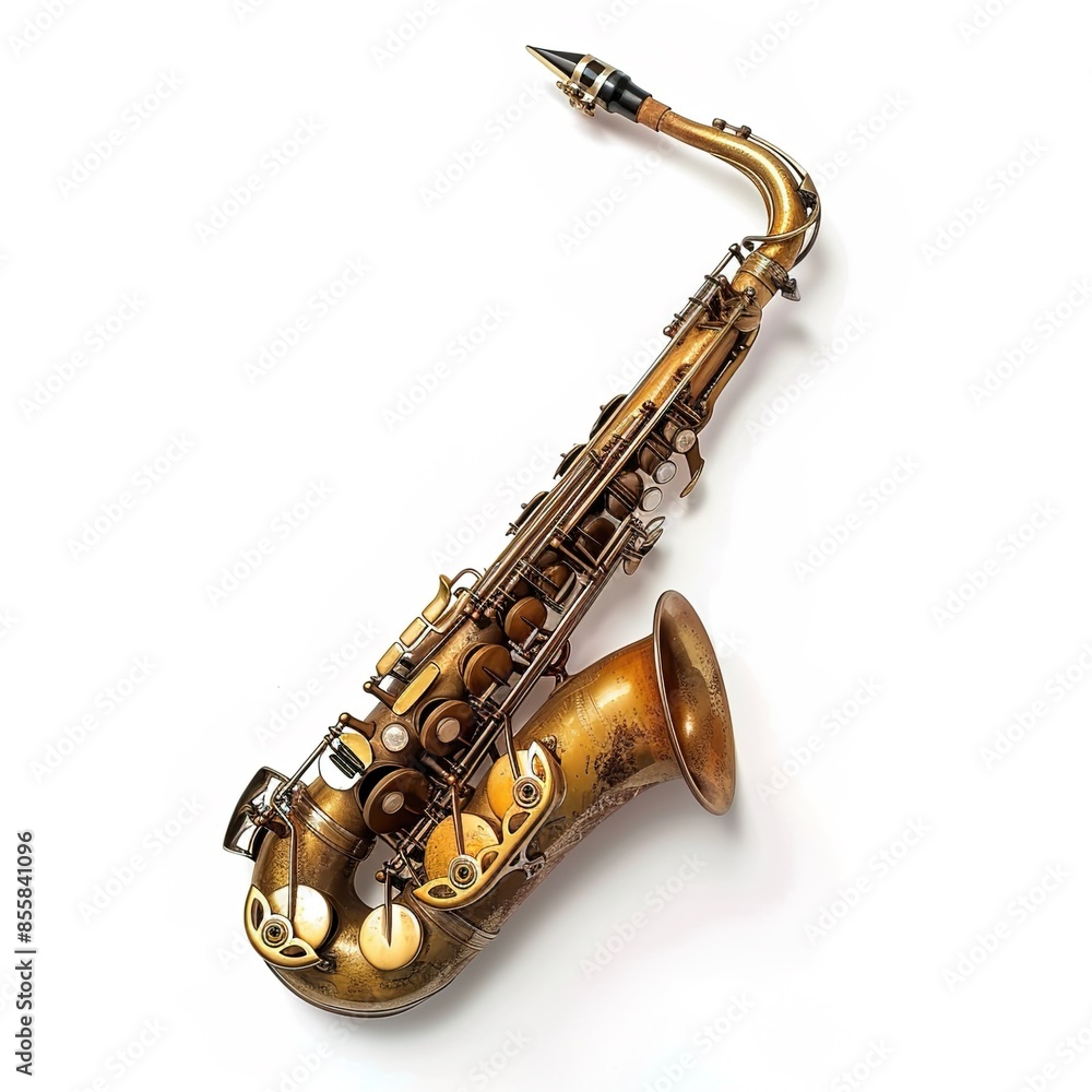 Fototapeta premium saxophone in white background