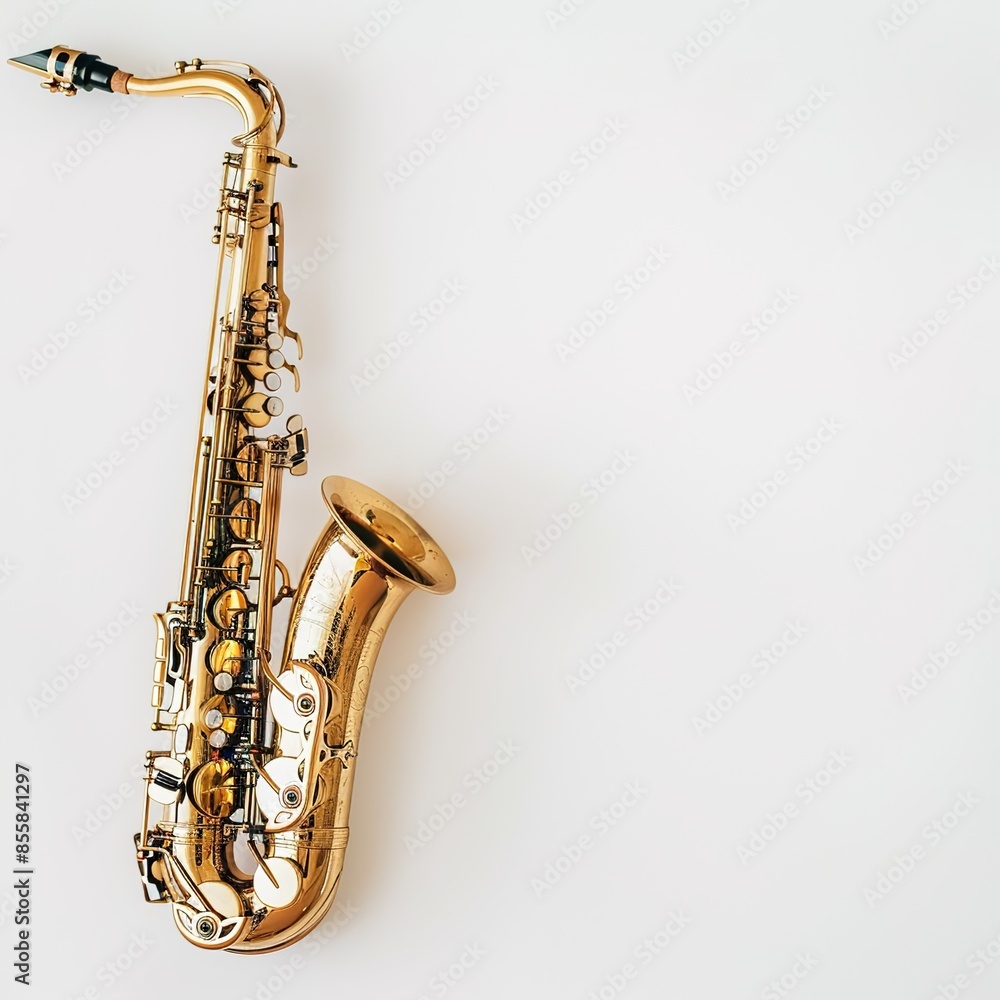 Naklejka premium saxophone in plain background
