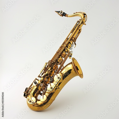 saxophone in white background